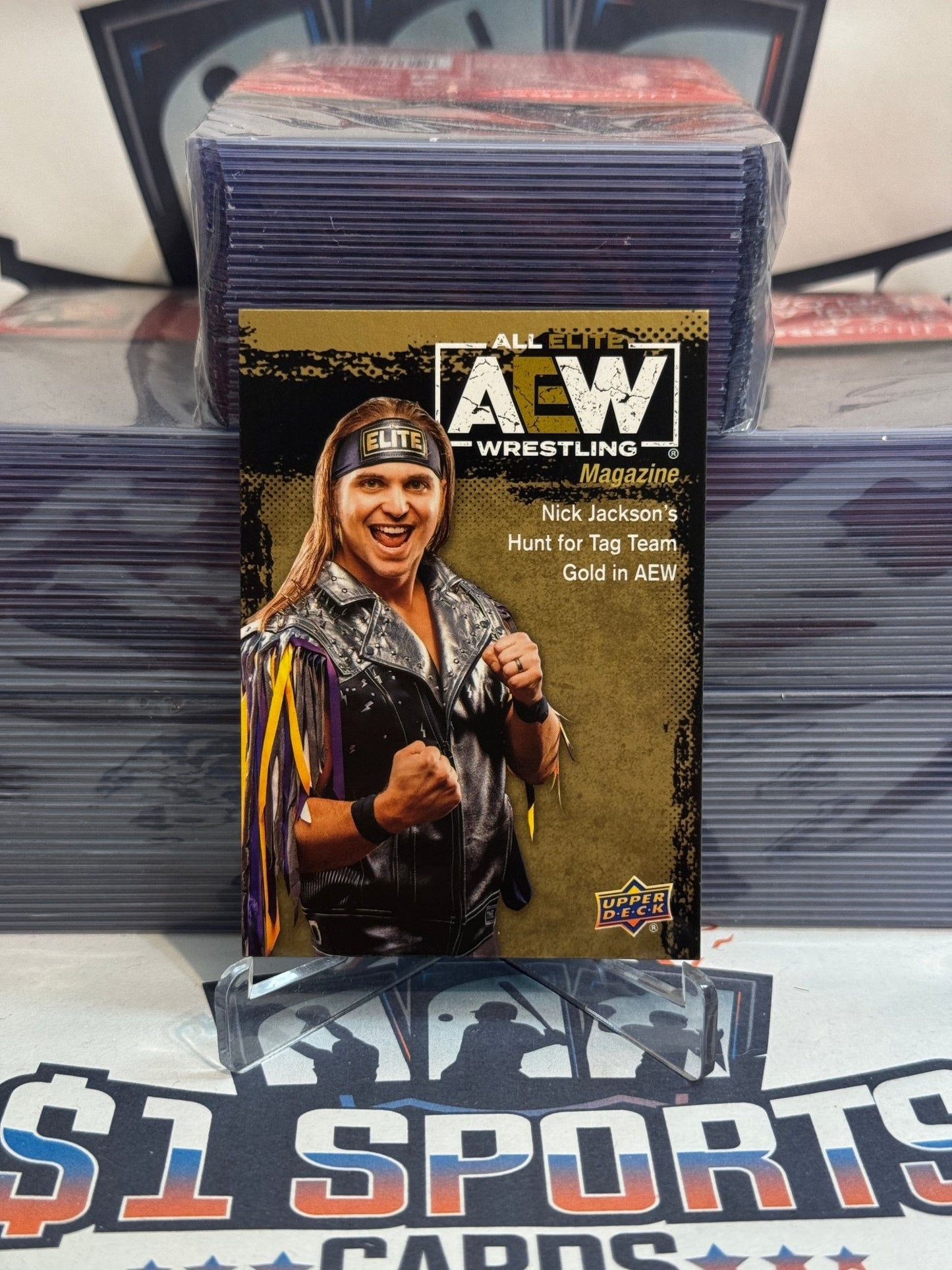 2021 Upper Deck AEW (Gold, Magazine, Short Print) Nick Jackson #96