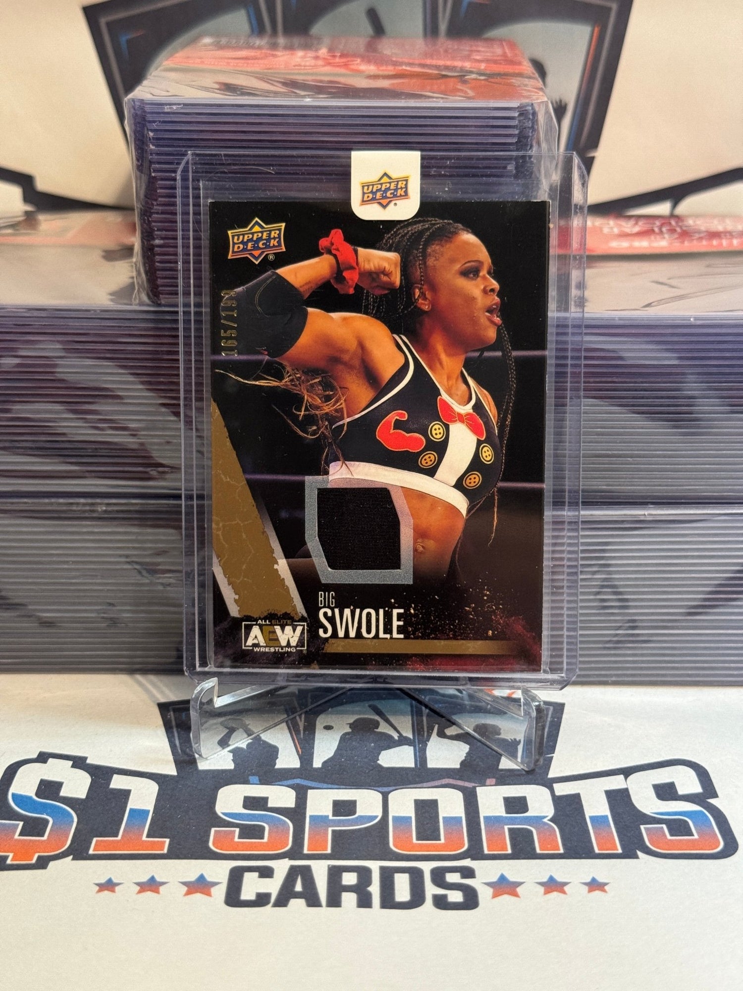 2021 Upper Deck AEW (Gold Relic 165/199) Big Swole #41