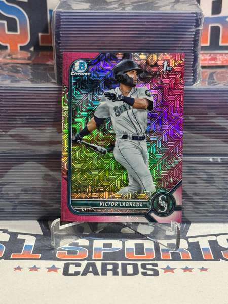 2022 Bowman Chrome (Pink Mojo Refractor, 1st Bowman 49/199) Victor Labrada BCP-150
