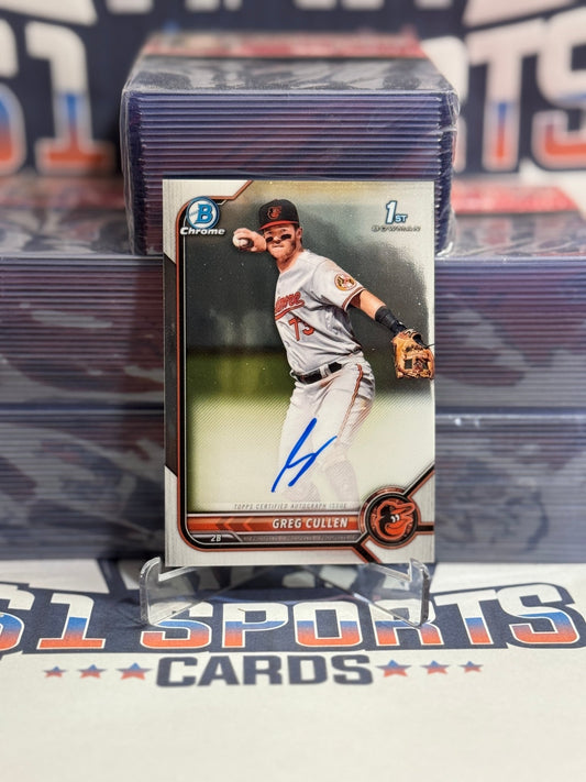 2022 Bowman Chrome Prospects (Auto, 1st Bowman) Greg Cullen CPA - GC