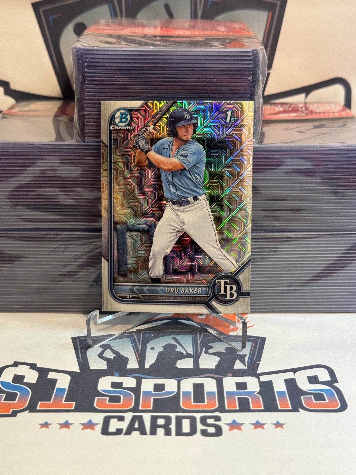 2022 Bowman Chrome Prospects (Mega Refractor, 1st Bowman) Dru Baker #BCP - 176