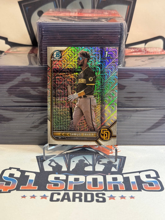 2022 Bowman Chrome Prospects (Mega Refractor, 1st Bowman) Samuel Zavala #BCP - 203