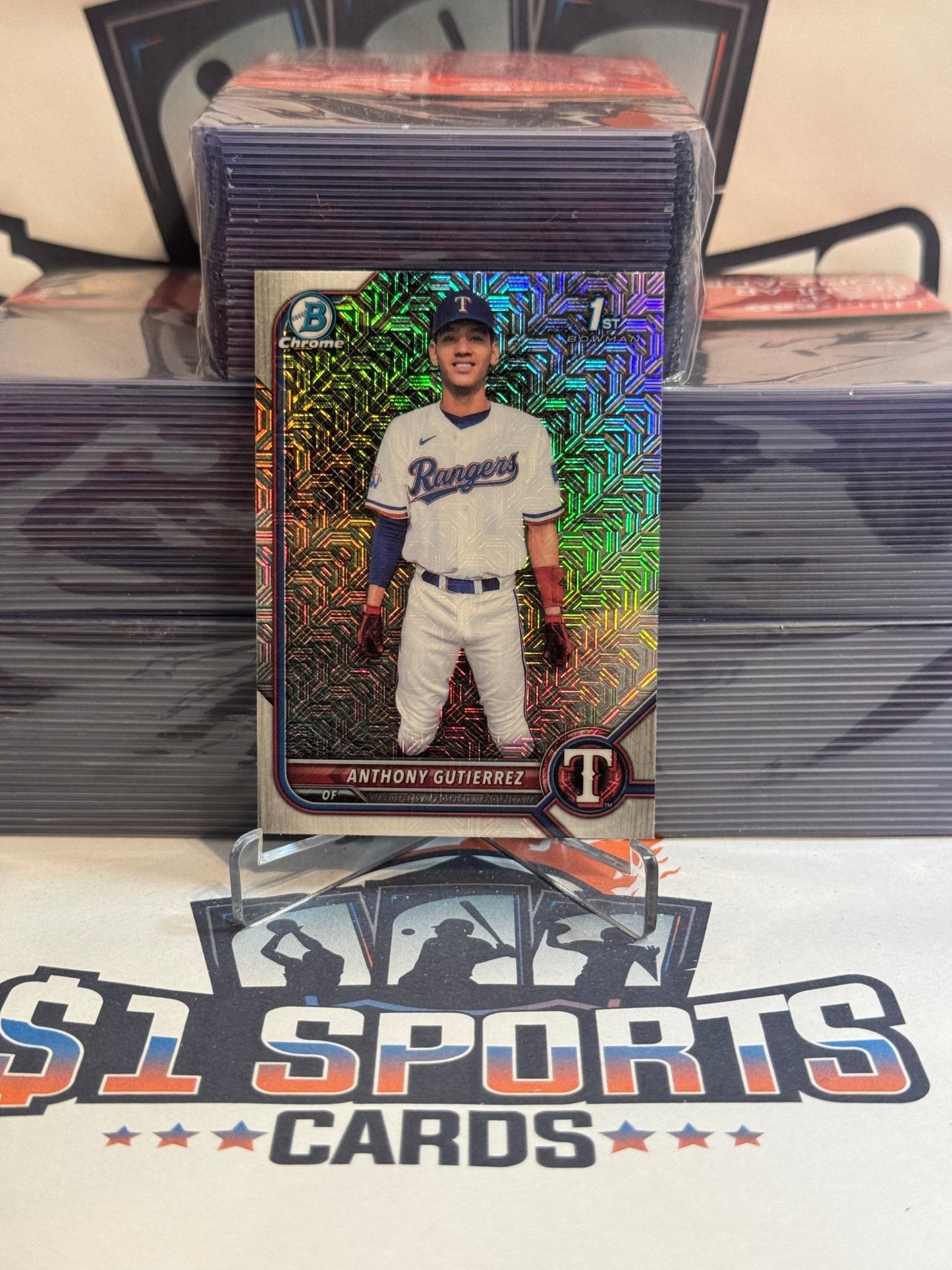 2022 Bowman Chrome Prospects (Mega Refractor) Anthony Gutierrez #BCP - 160