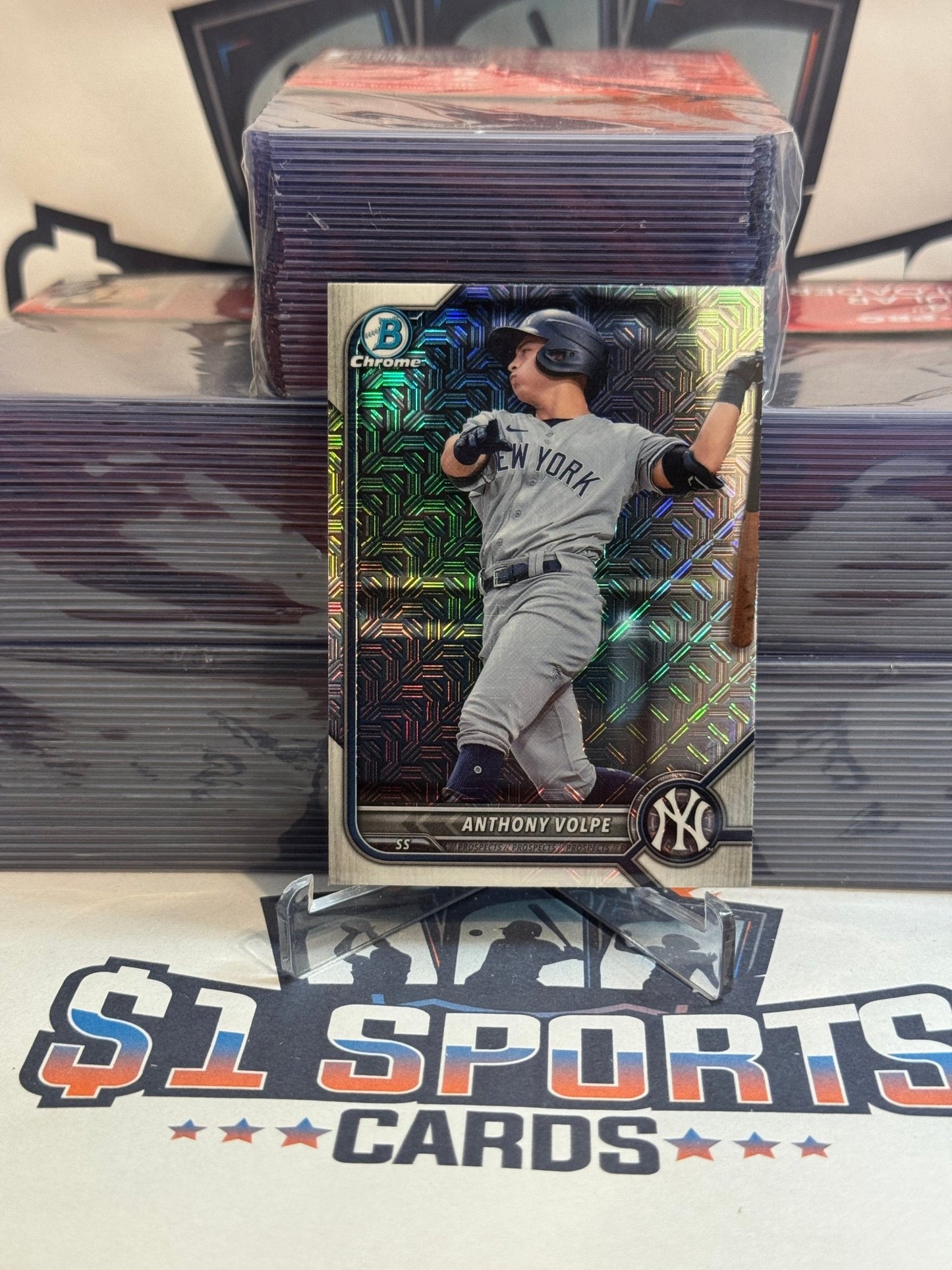 2022 Bowman Chrome Prospects (Mega Refractor) Anthony Volpe #BCP - 182