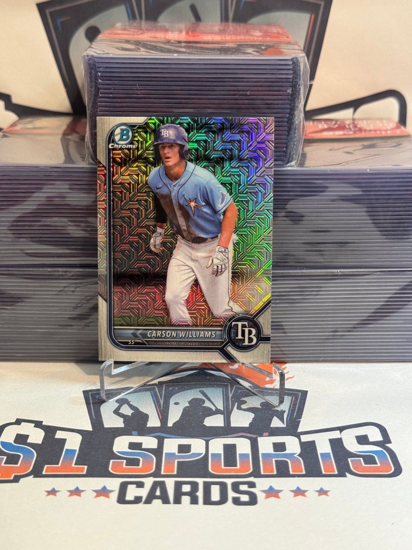 2022 Bowman Chrome Prospects (Mega Refractor) Carson Williams #BCP - 197