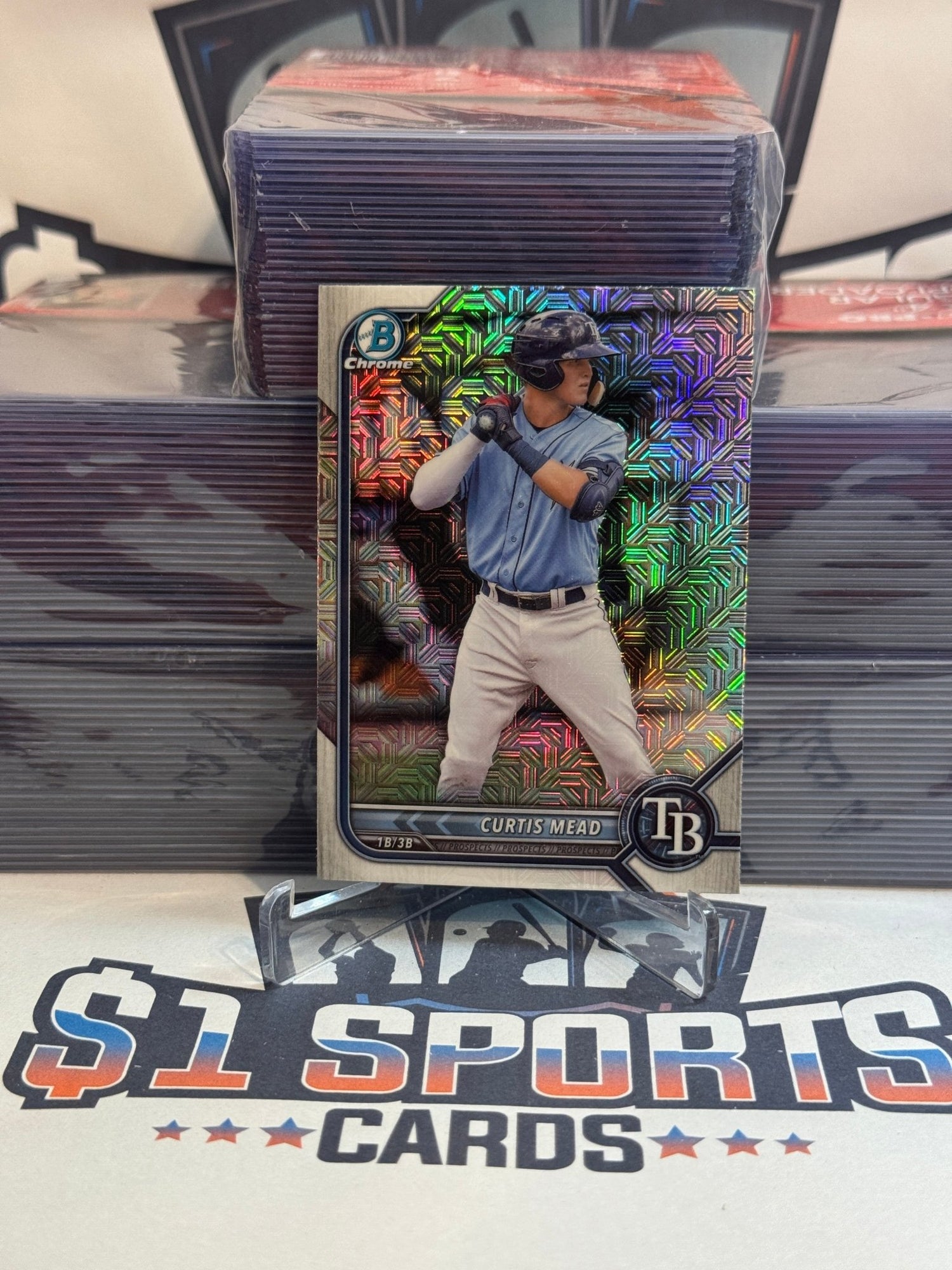 2022 Bowman Chrome Prospects (Mega Refractor) Curtis Mead #BCP - 223