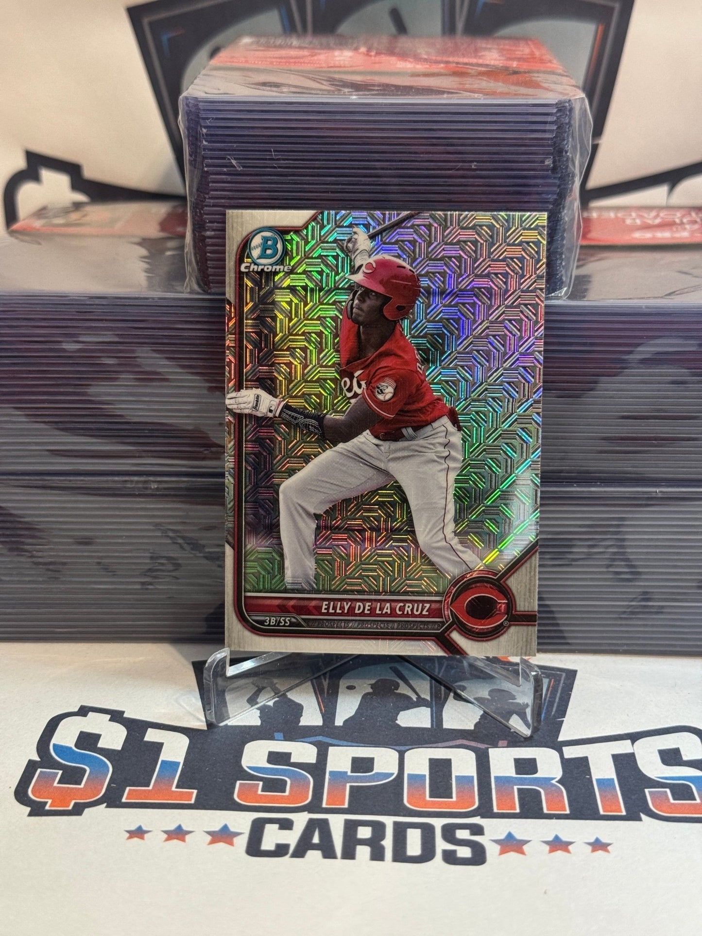 2022 Bowman Chrome Prospects (Mega Refractor) Elly De La Cruz #BCP - 224