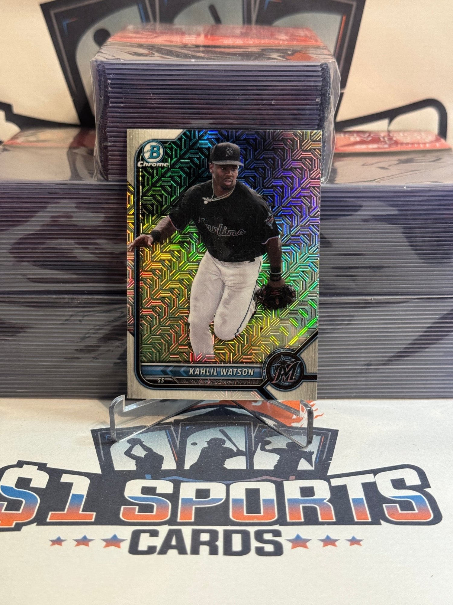 2022 Bowman Chrome Prospects (Mega Refractor) Kahlil Watson #BCP - 211