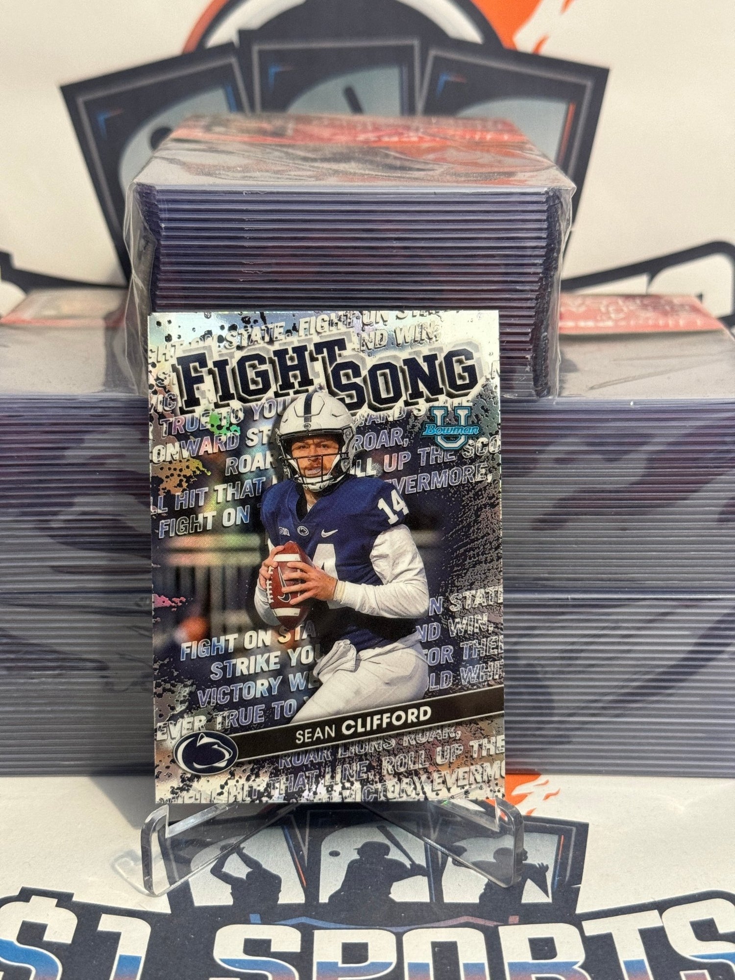 2022 Bowman Chrome University (Fight Song) Sean Clifford #FS-15
