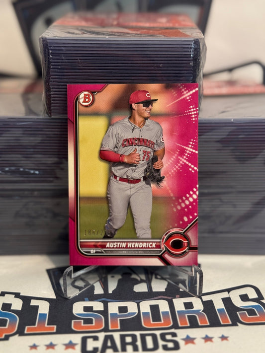 2022 Bowman Prospects (Pink 186/299) Austin Hendrick #BP - 33