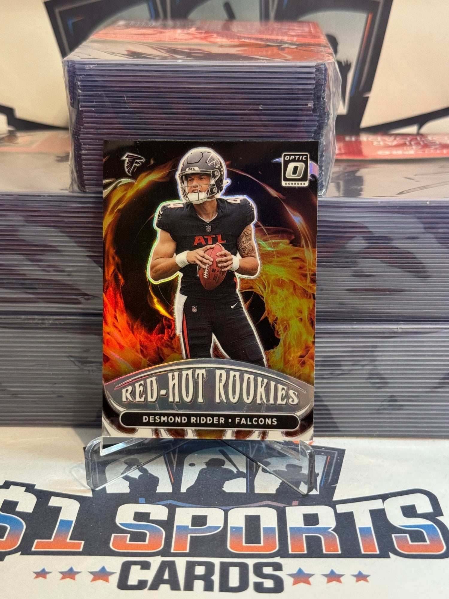 2022 Donruss Optic (Holo Prizm, White - Hot Rookies) Desmond Ridder #RHR - 2