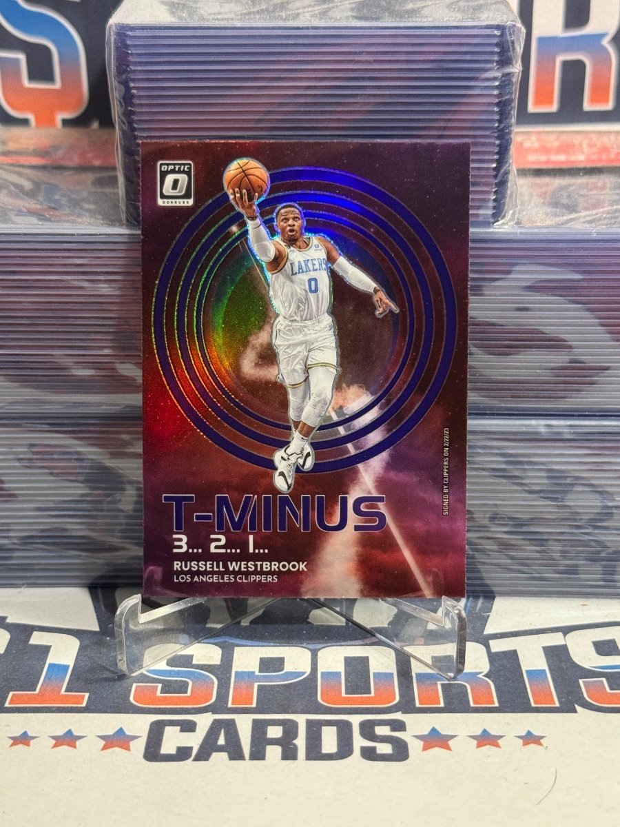 2022 Donruss Optic (Purple Prizm, T - Minus) Russell Westbrook 3