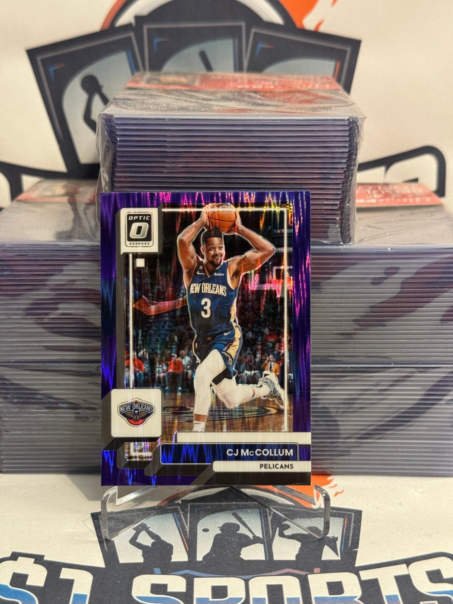 2022 Donruss Optic (Purple Shock Prizm) CJ McCollum #179