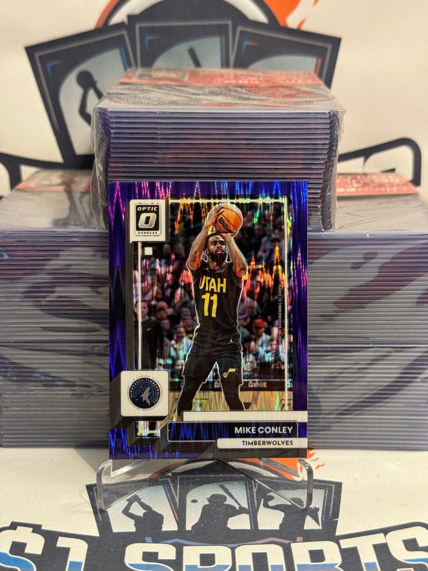 2022 Donruss Optic (Purple Shock Prizm) Mike Conley #40