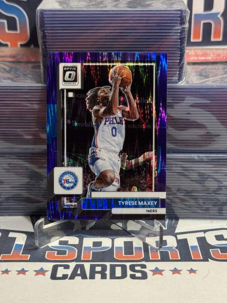2022 Donruss Optic (Purple Shock Prizm) Tyrese Maxey 26