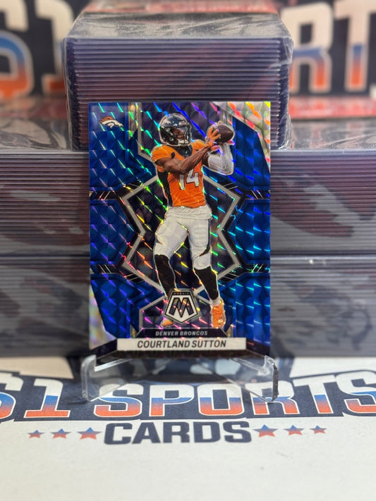 2022 Panini Mosaic (Blue Prizm 8/99) Courtland Sutton 59
