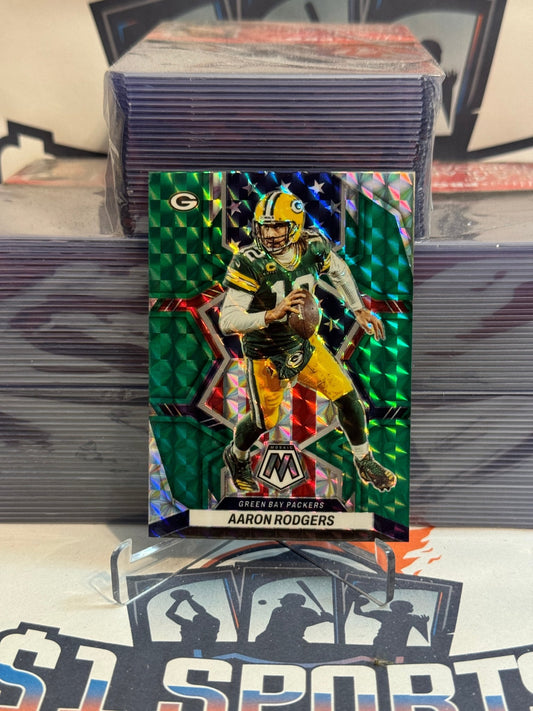 2022 Panini Mosaic (Green Prizm, National Pride) Aaron Rodgers #252