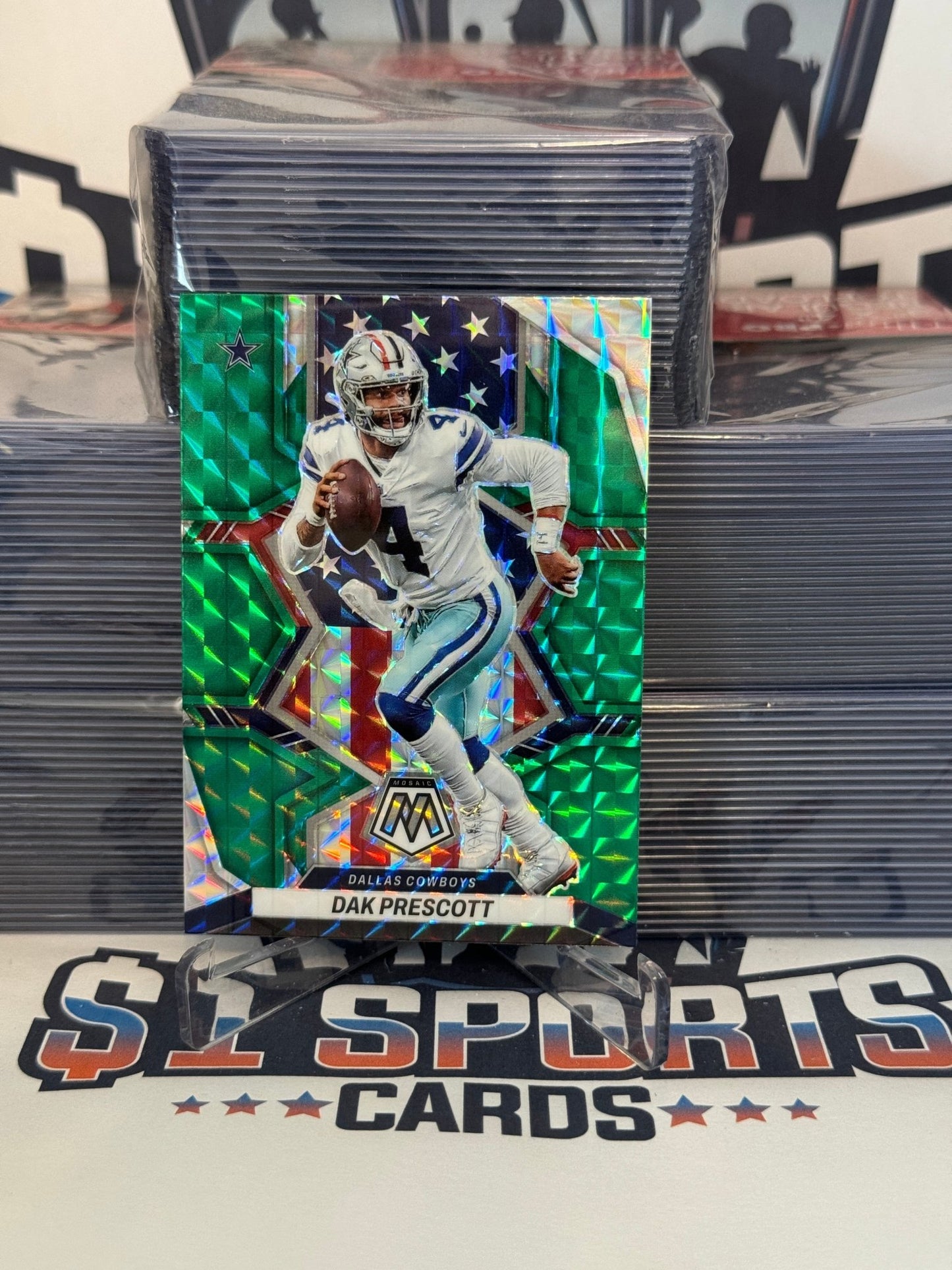 2022 Panini Mosaic (Green Prizm, National Pride) Dak Prescott #258