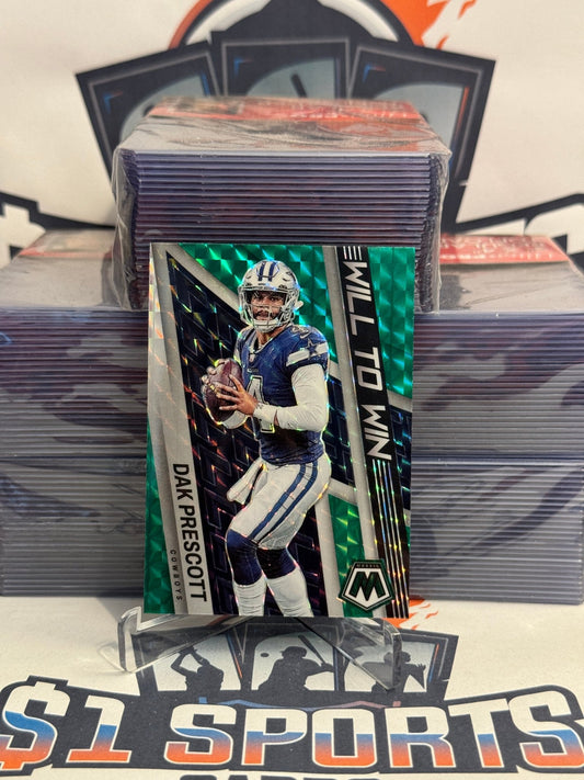 2022 Panini Mosaic (Green Prizm, Will to Win) Dak Prescott #WW-9