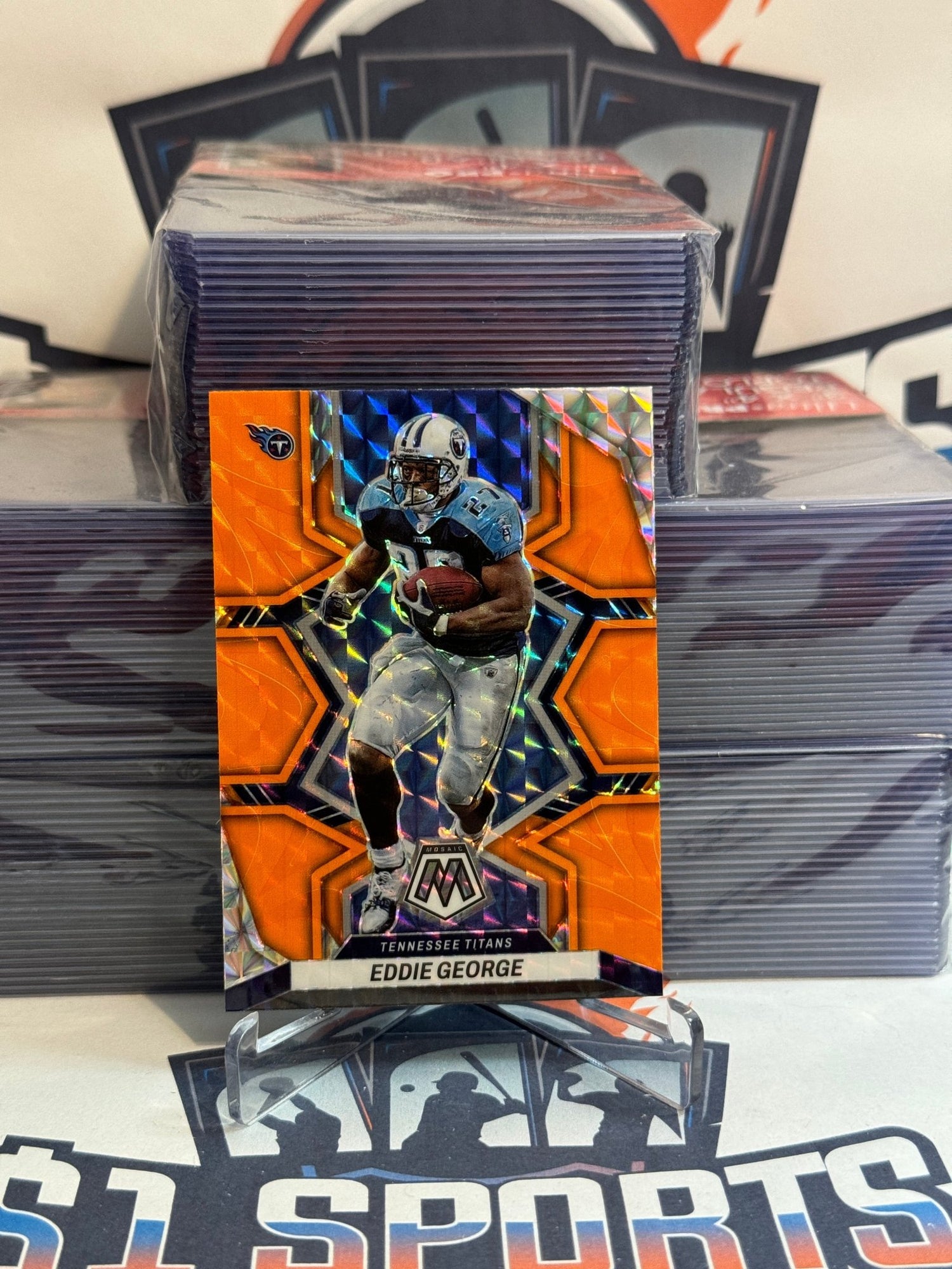 2022 Panini Mosaic (Orange Reactive Prizm) Eddie George #194