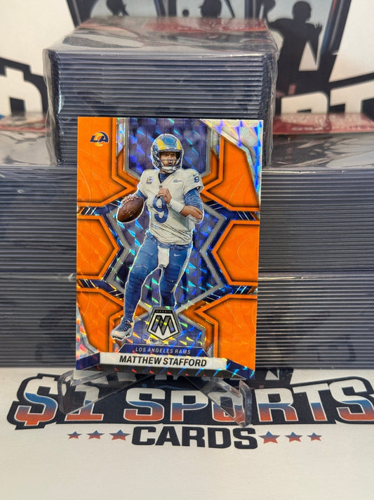 2022 Panini Mosaic (Orange Reactive Prizm) Matthew Stafford #108