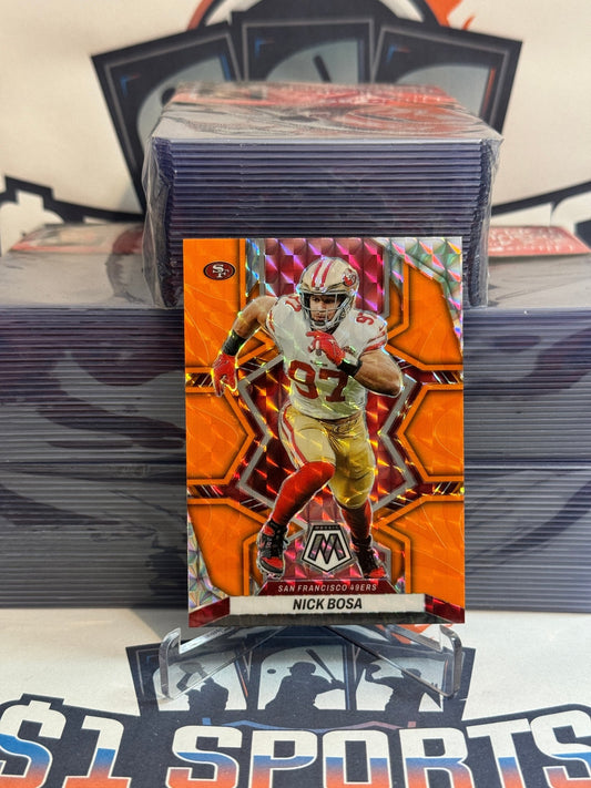 2022 Panini Mosaic (Orange Reactive Prizm) Nick Bosa #180