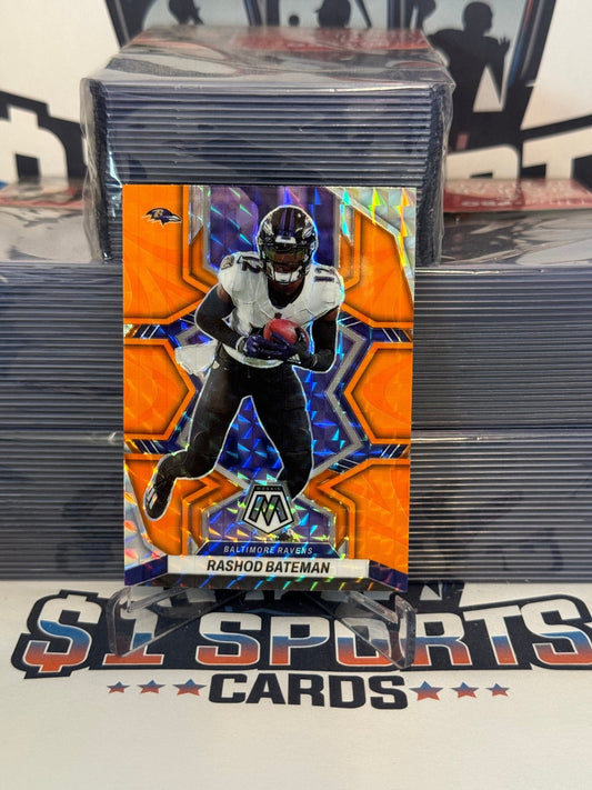 2022 Panini Mosaic (Orange Reactive Prizm) Rashod Bateman #15