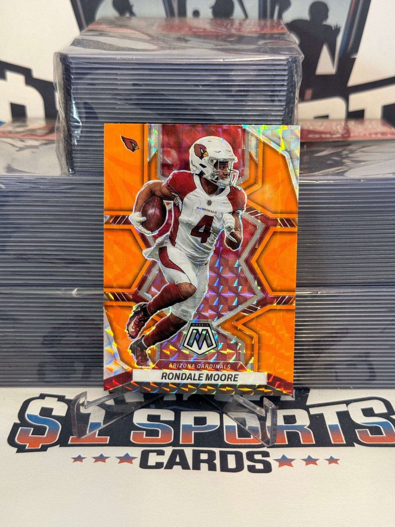 2022 Panini Mosaic (Orange Reactive Prizm) Rondale Moore #3