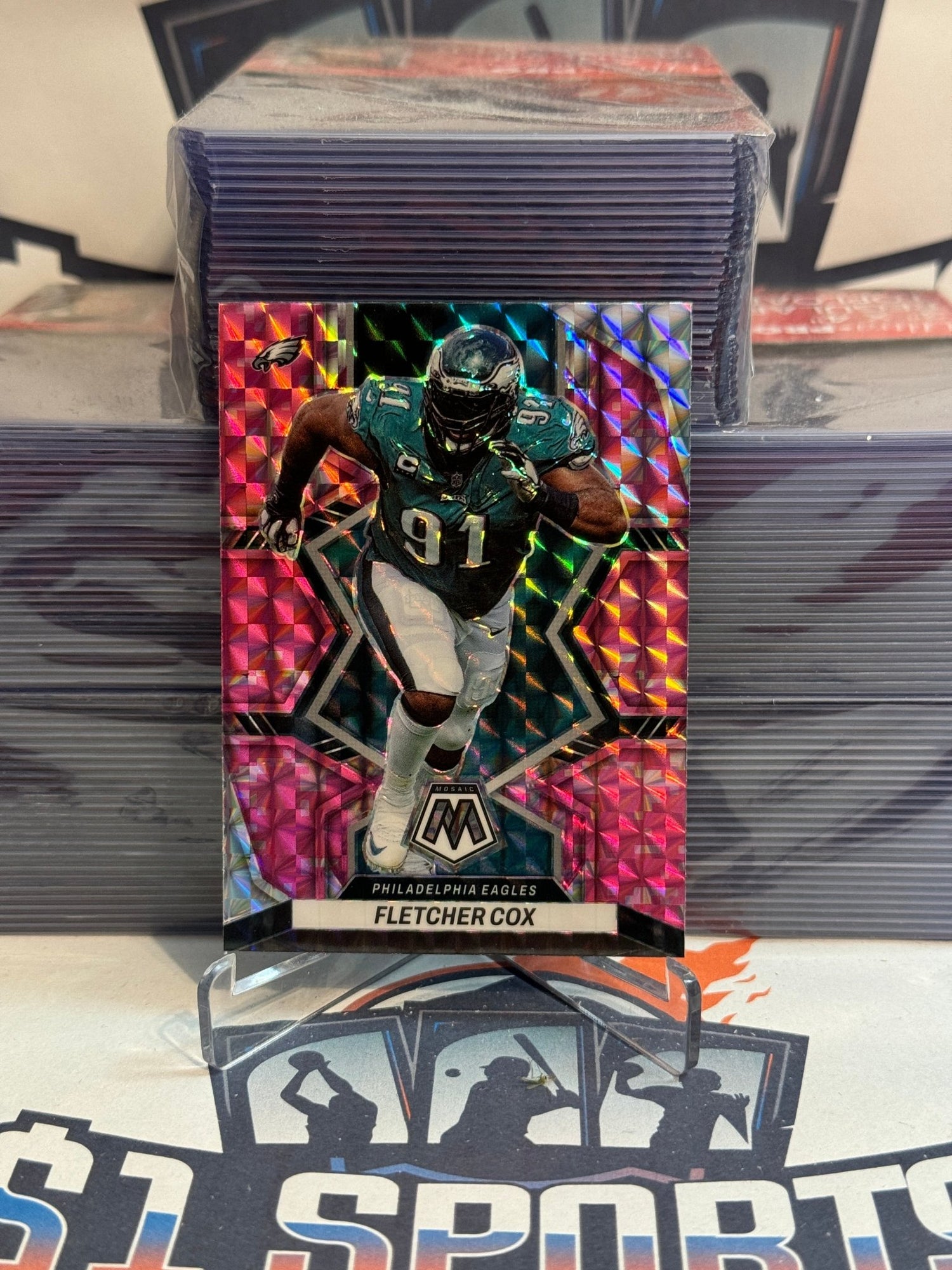 2022 Panini Mosaic (Pink Camo Prizm) Fletcher Cox #160