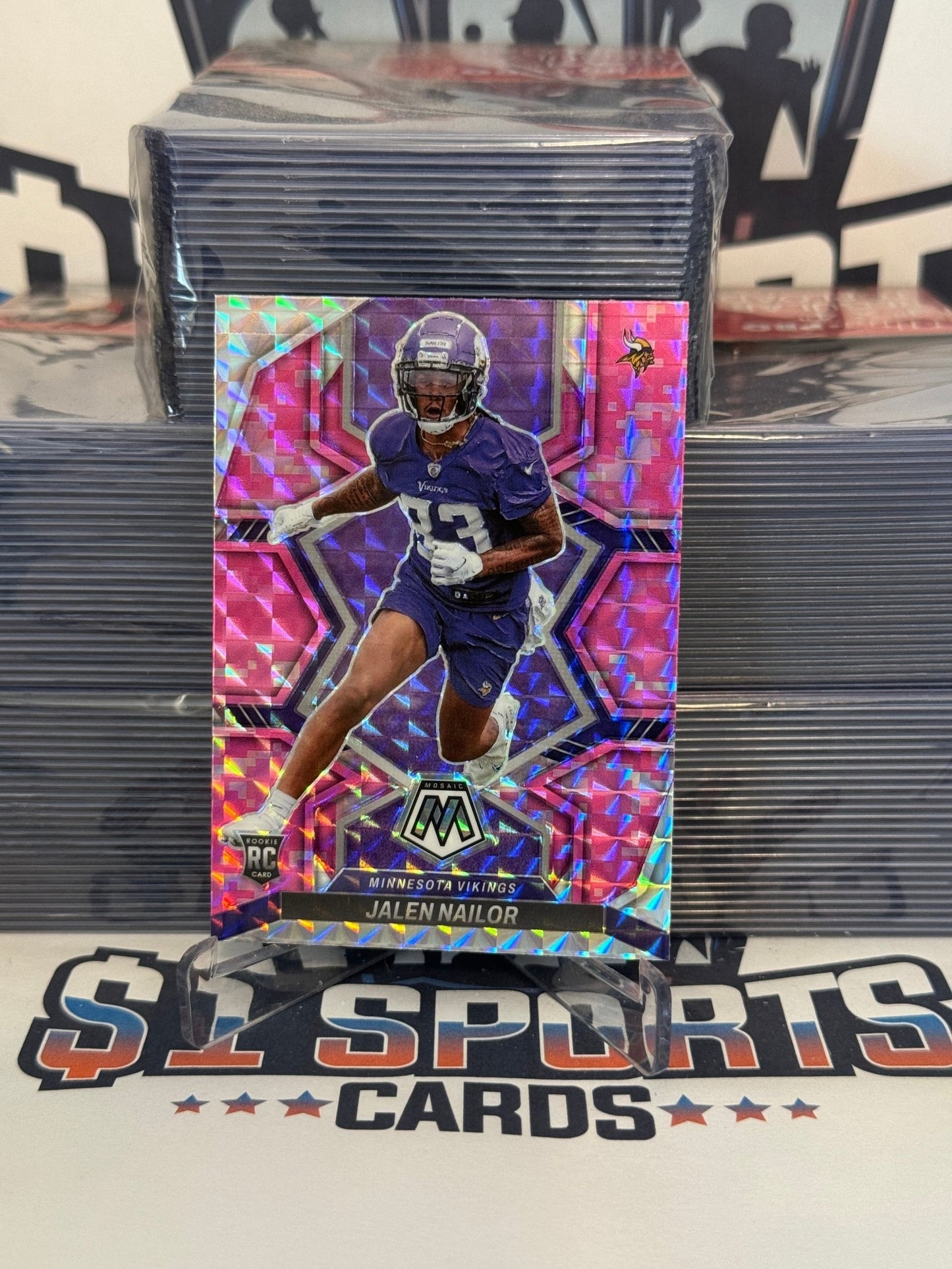 2022 Panini Mosaic (Pink Camo Prizm) Jalen Nailor Rookie #347