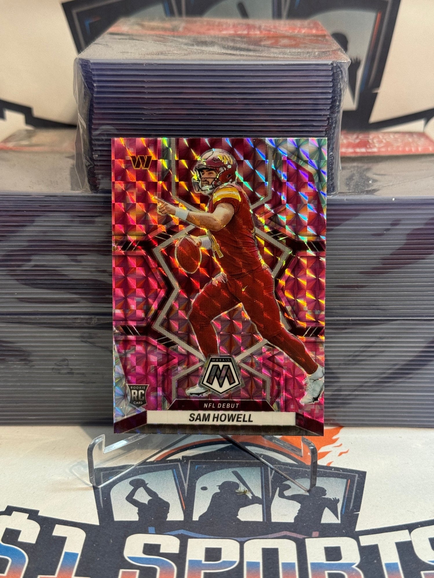 2022 Panini Mosaic (Pink Camo Prizm, NFL Debut) Sam Howell Rookie #274