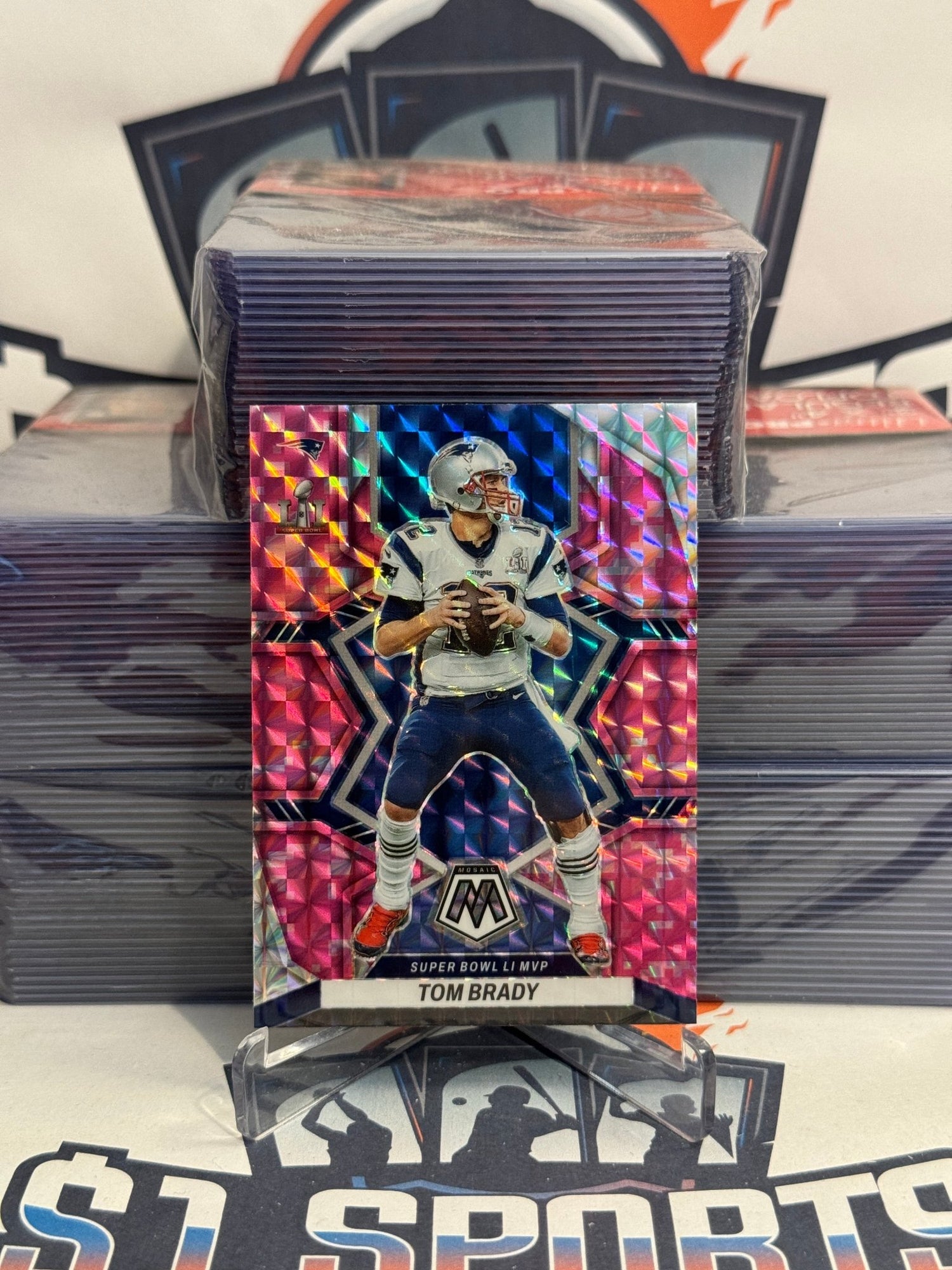 2022 Panini Mosaic (Pink Camo Prizm, Super Bowl MVP) Tom Brady #292