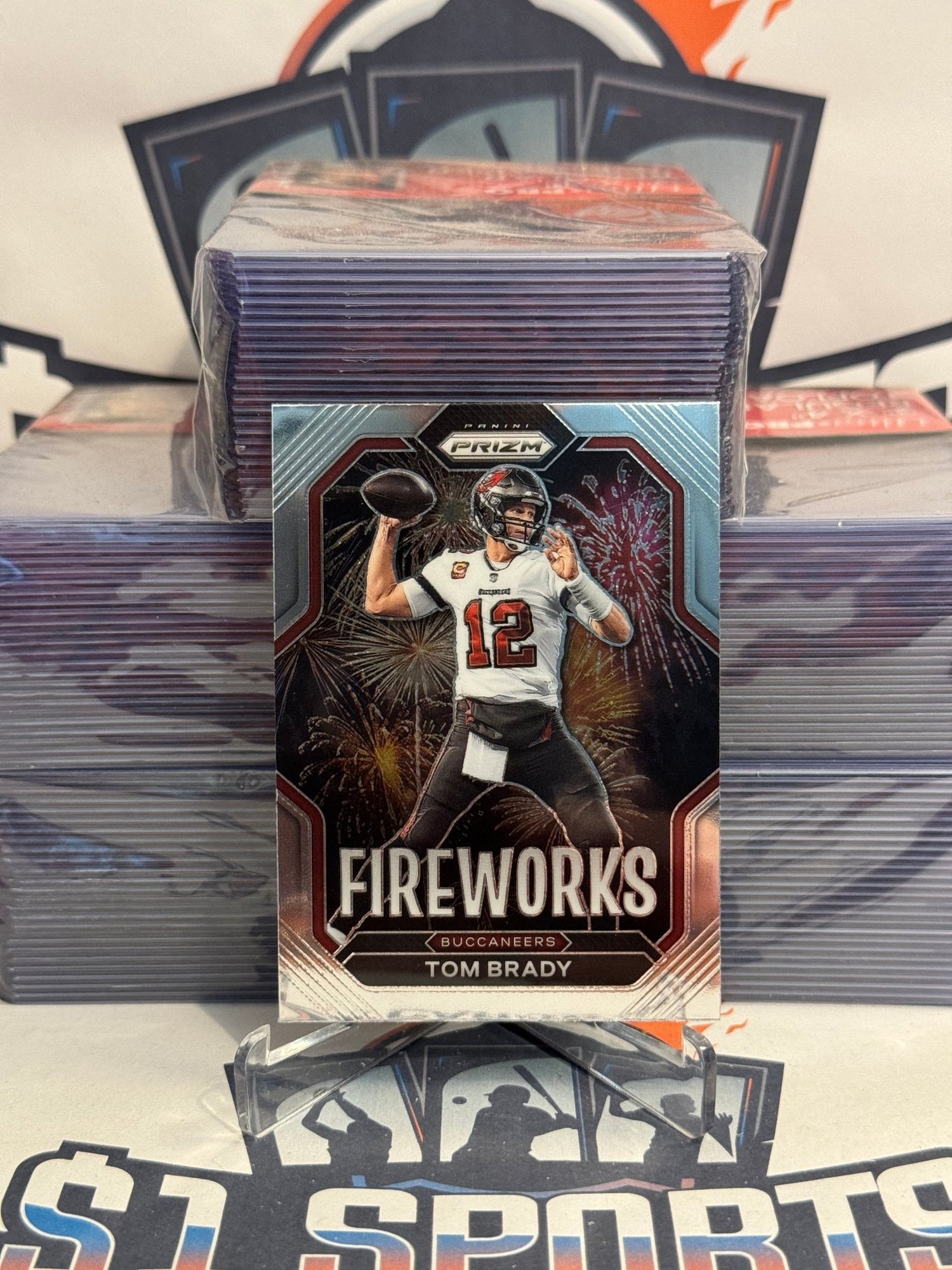 2022 Panini Prizm (Fireworks) Tom Brady #F-3