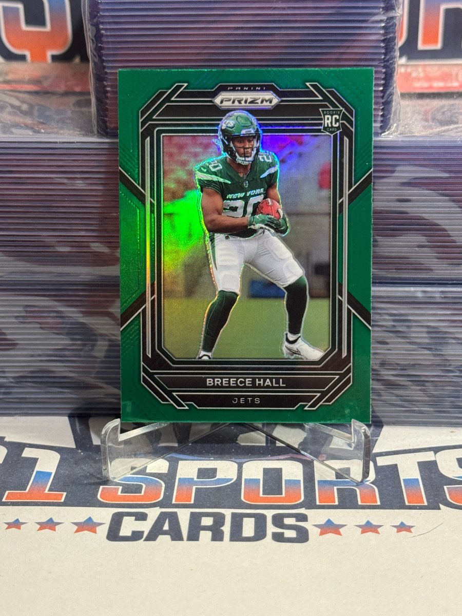 2022 Panini Prizm (Green Prizm) Breece Hall Rookie 317