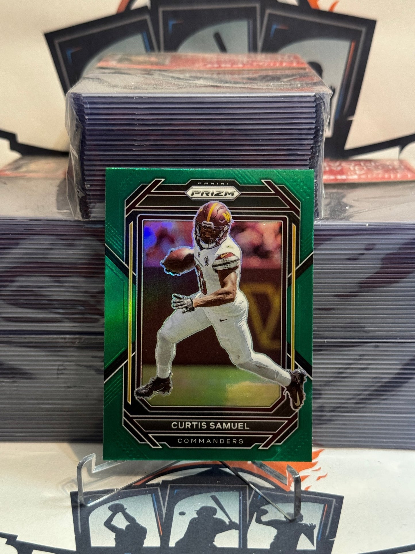 2022 Panini Prizm (Green Prizm) Curtis Samuel #295