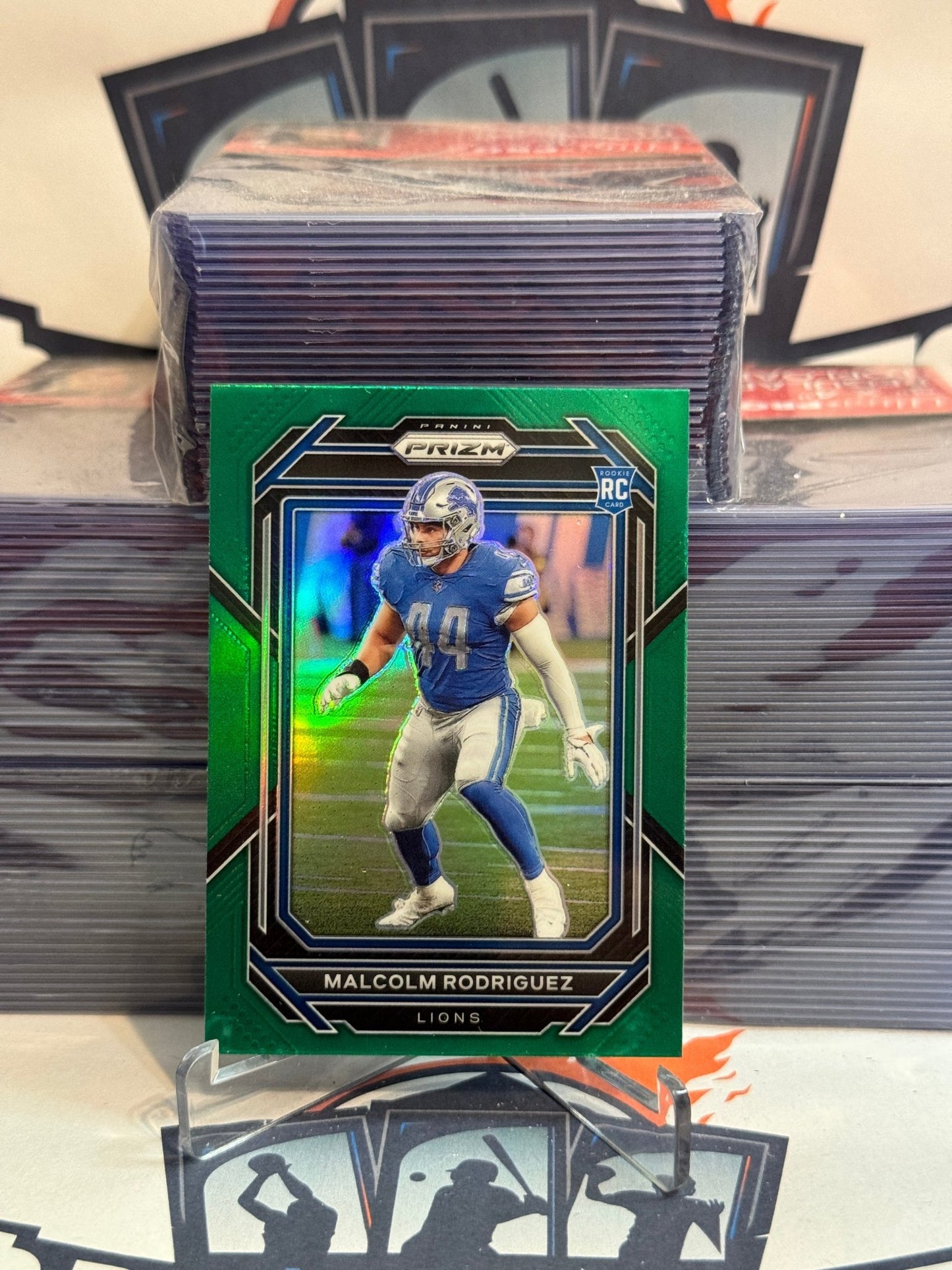 2022 Panini Prizm (Green Prizm) Malcolm Rodriguez #350