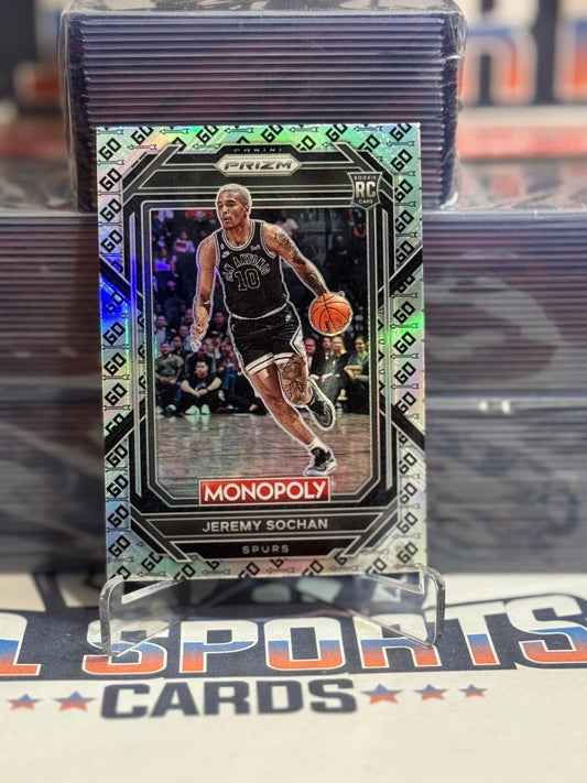 2022 Panini Prizm Monopoly (Go Space Prizm) Jeremy Sochan Rookie 80