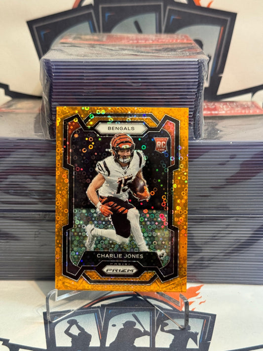 2022 Panini Prizm (Orange Disco Prizm) Charlie Jones Rookie #317