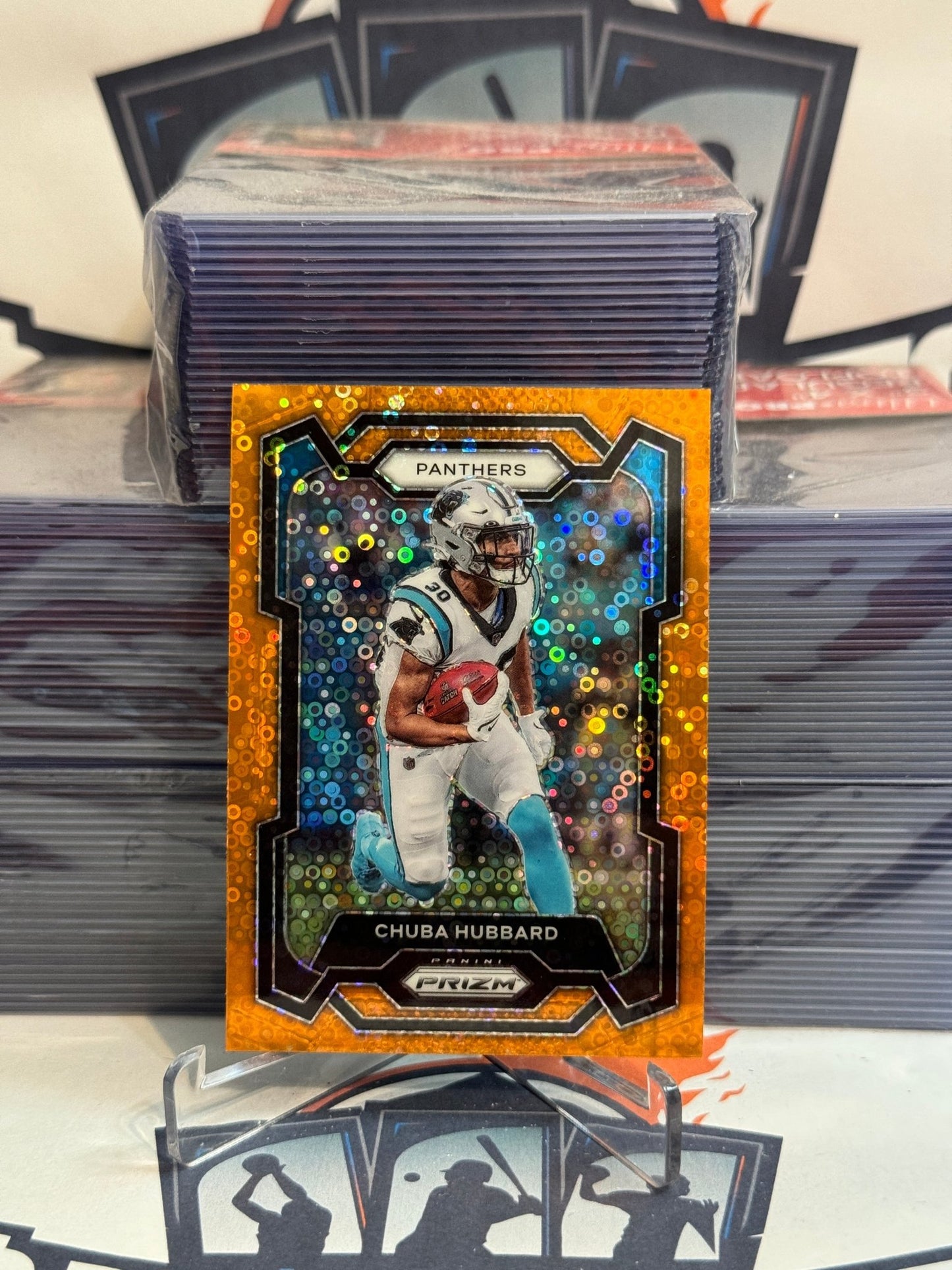 2022 Panini Prizm (Orange Disco Prizm) Chuba Hubbard #40