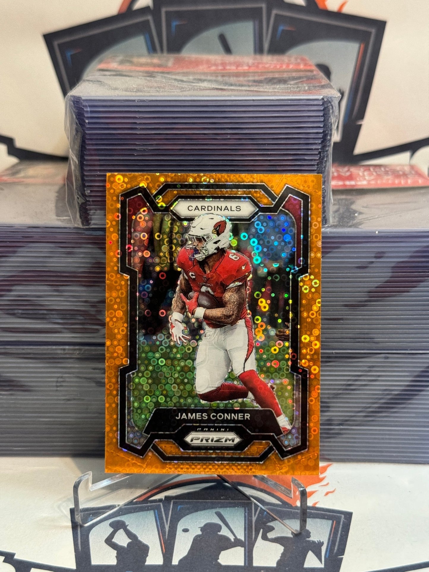 2022 Panini Prizm (Orange Disco Prizm) James Conner #5