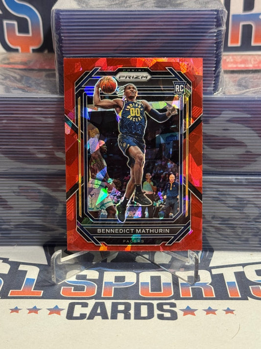 2022 Panini Prizm (Red Ice Prizm) Bennedict Mathurin Rookie 254