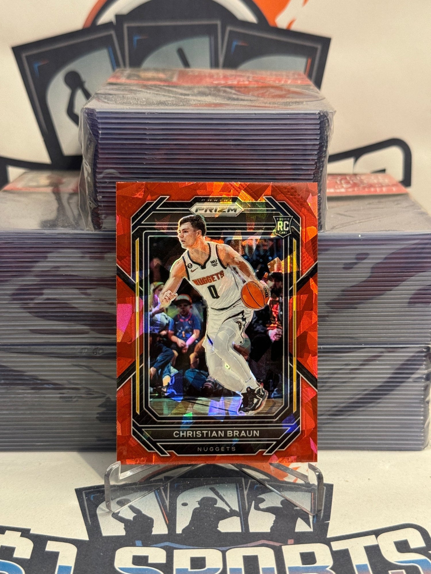 2022 Panini Prizm (Red Ice Prizm) Christian Braun Rookie #223