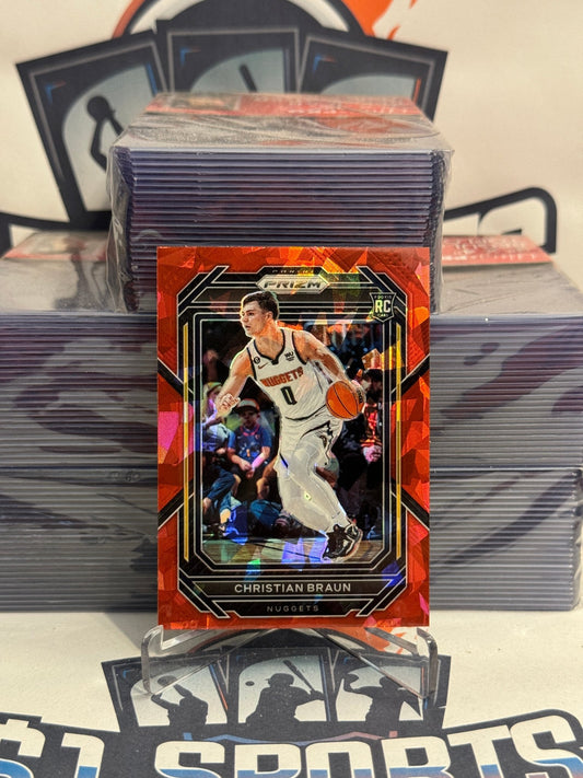 2022 Panini Prizm (Red Ice Prizm) Christian Braun Rookie #223
