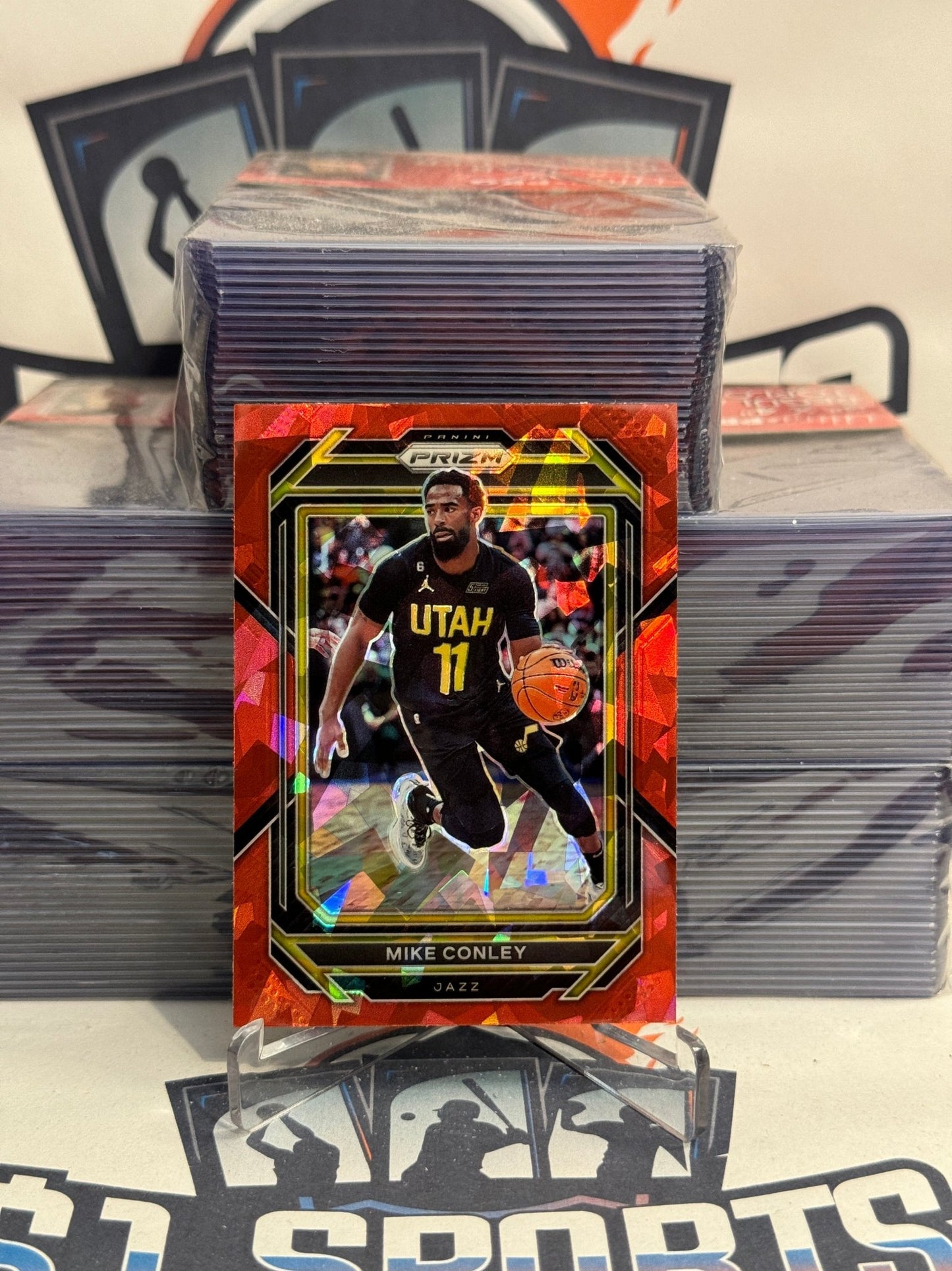 2022 Panini Prizm (Red Ice Prizm) Mike Conley #45