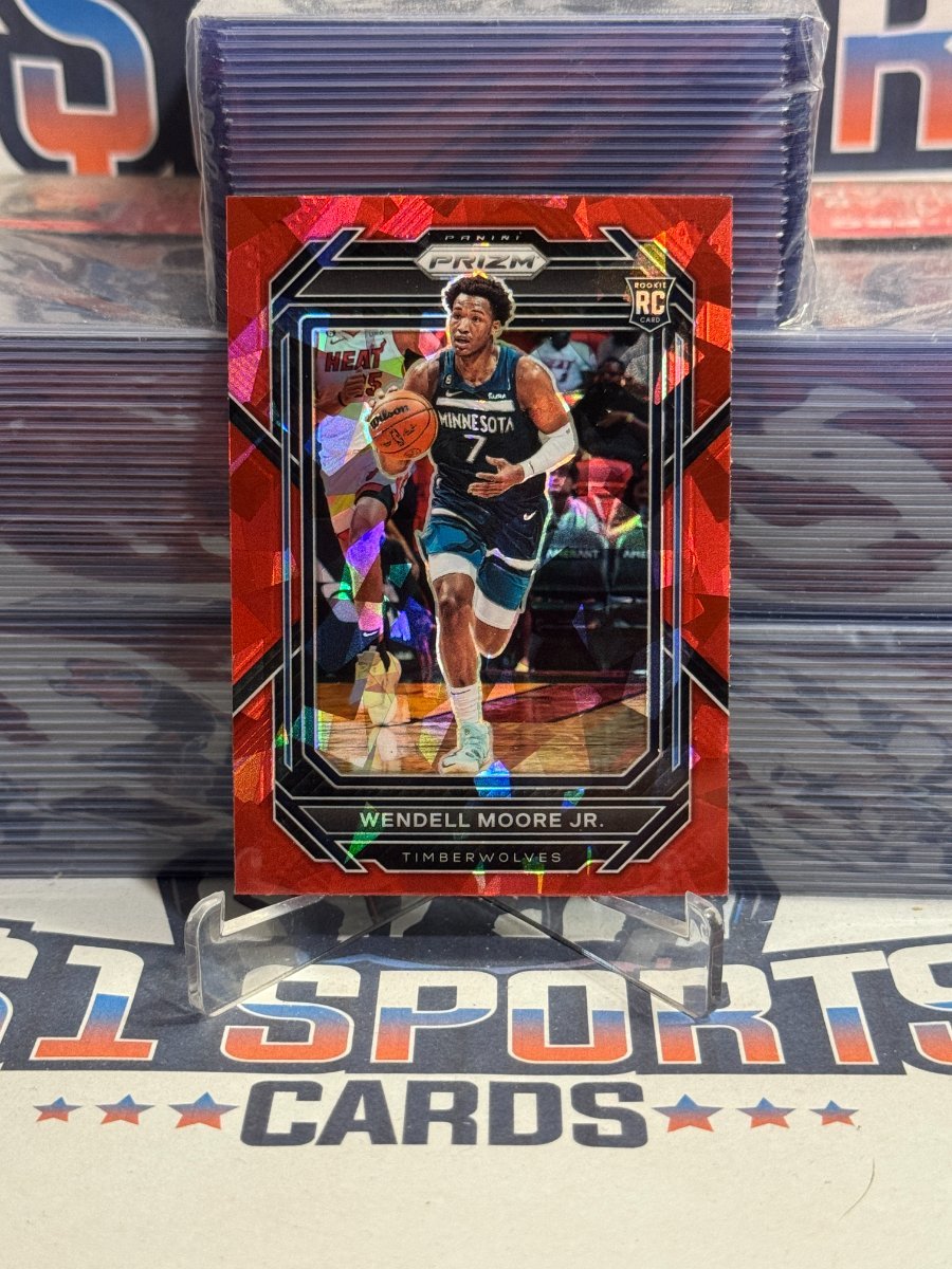 2022 Panini Prizm (Red Ice Prizm) Wendell Moore Jr. Rookie 221