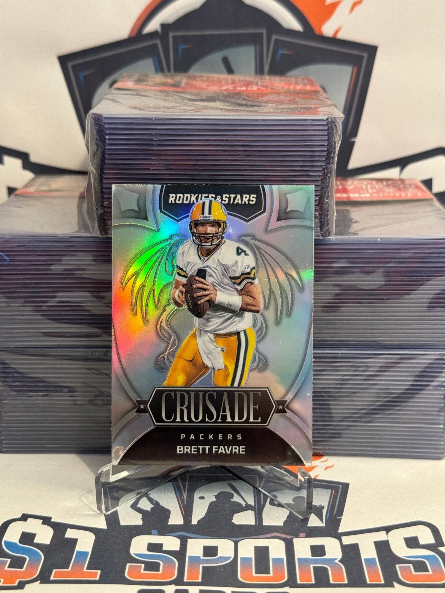 2022 Panini Rookies & Stars (Silver Prizm, Crusade) Brett Favre #CR-22