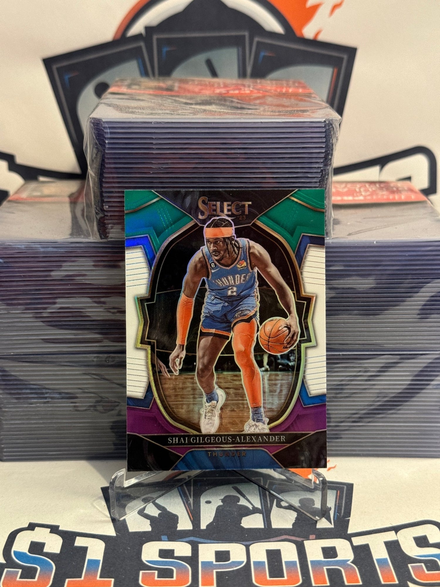 2022 Panini Select (Green White Purple Prizm) Shai Gilgeous-Alexander #56