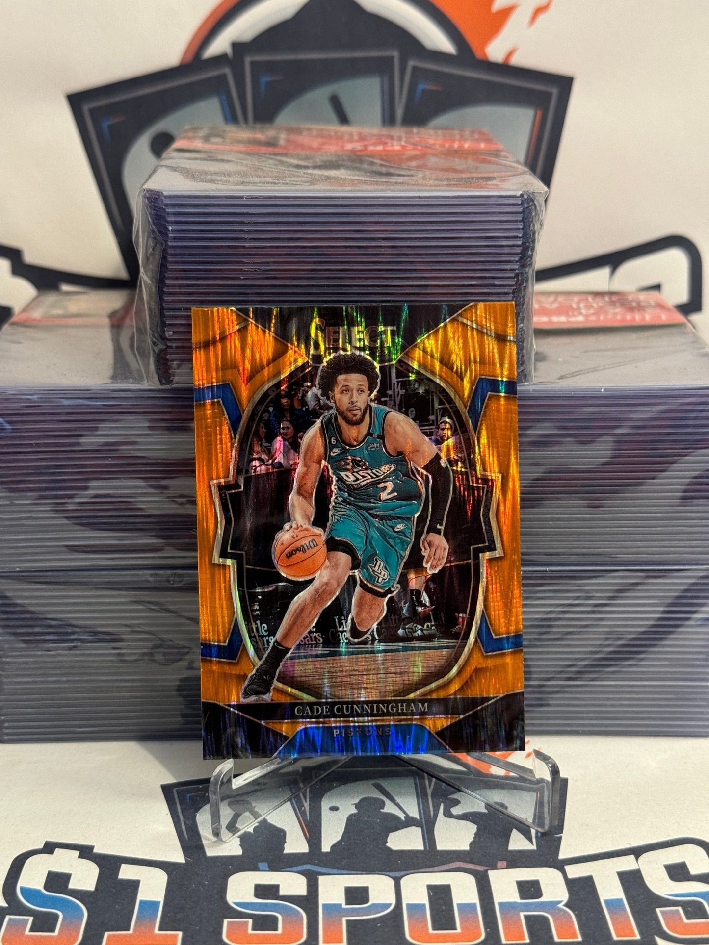 2022 Panini Select (Orange Flash Prizm) Cade Cunningham #18