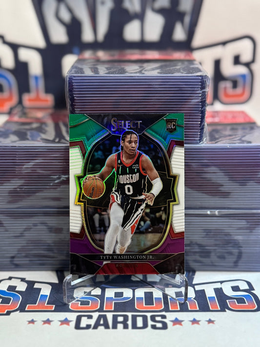 2022 Panini Select (Purple White Green Prizm) TyTy Washington Jr. Rookie #70