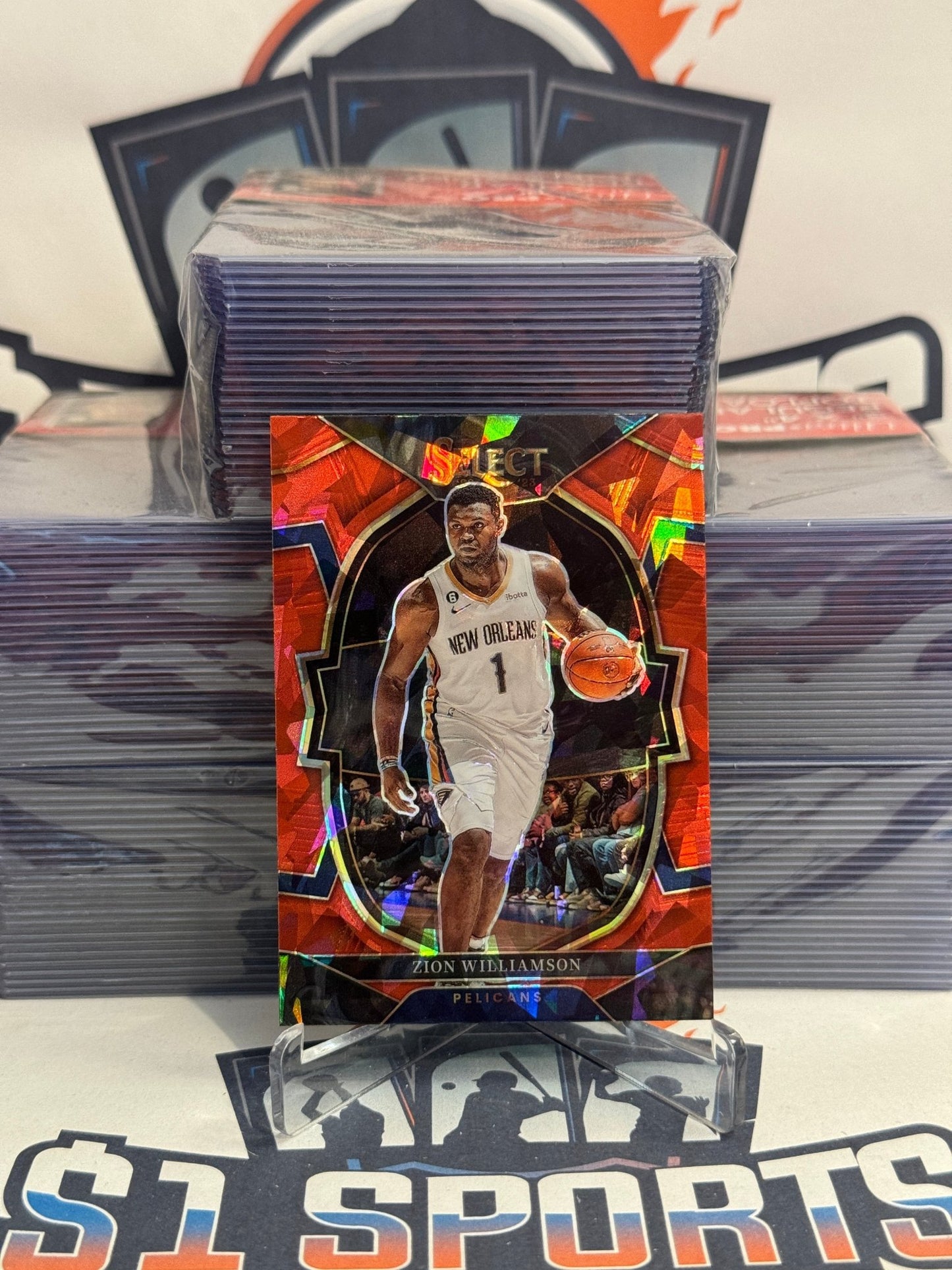 2022 Panini Select (Red Ice Prizm) Zion Williamson #24